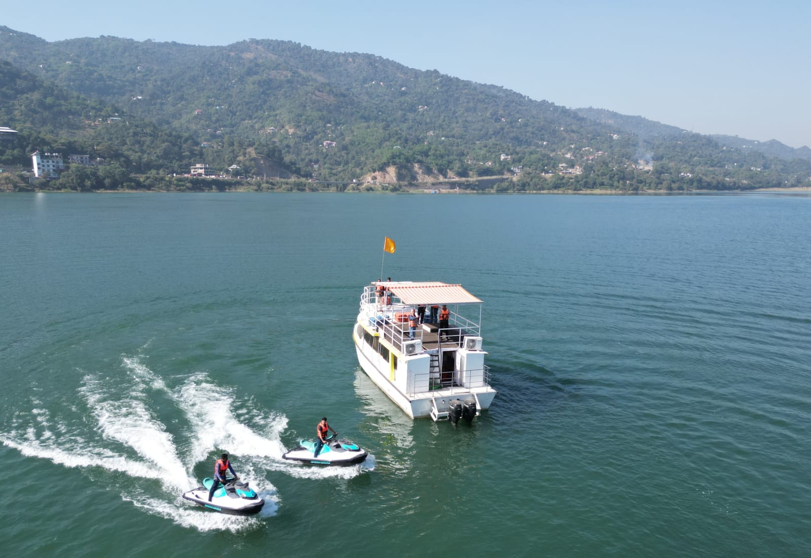Himalayan Adventure cruise and jet ski fleet on the Satluj River